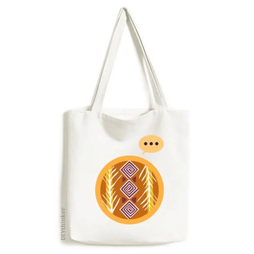 Tote Civilization Shoulder Brown Ancient Totems Sack Canvas Line Bag Mexico Expression