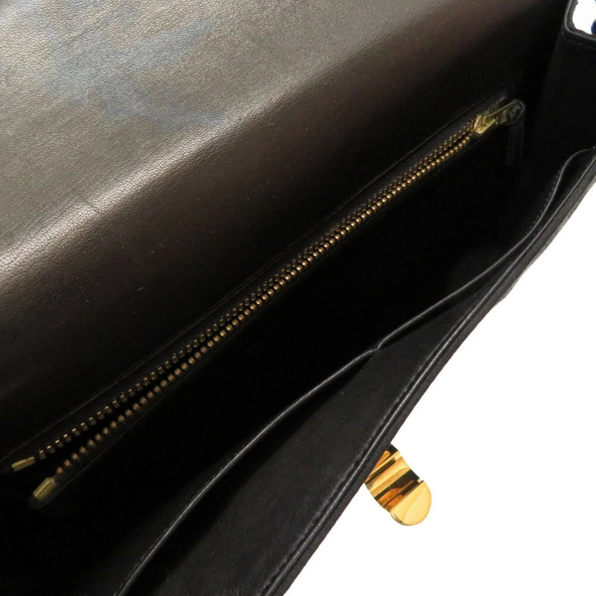 Cooktail Gold Bag Hermes 0034 Pre-Owned hardware Shoulder HERMES Black Satin (Good)