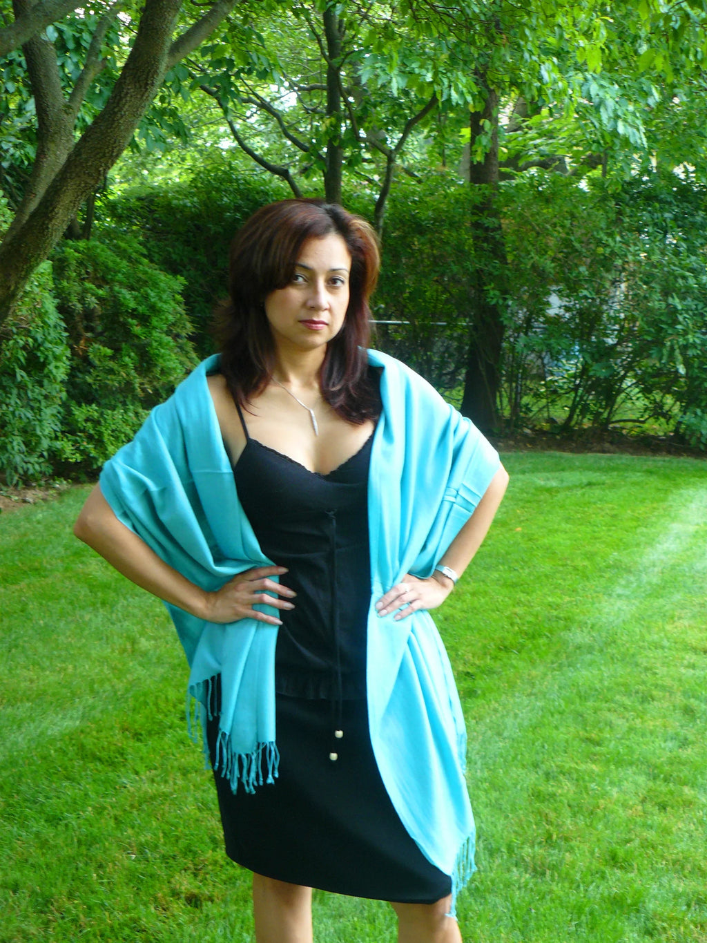 Scarf/Wool/Silk Scarf/Pashmina (Turquoise) Shawl/Cashmere/Cashmere Scarf/Scarves/Shawl/Shawls/Stole/Wrap/Pashmina
