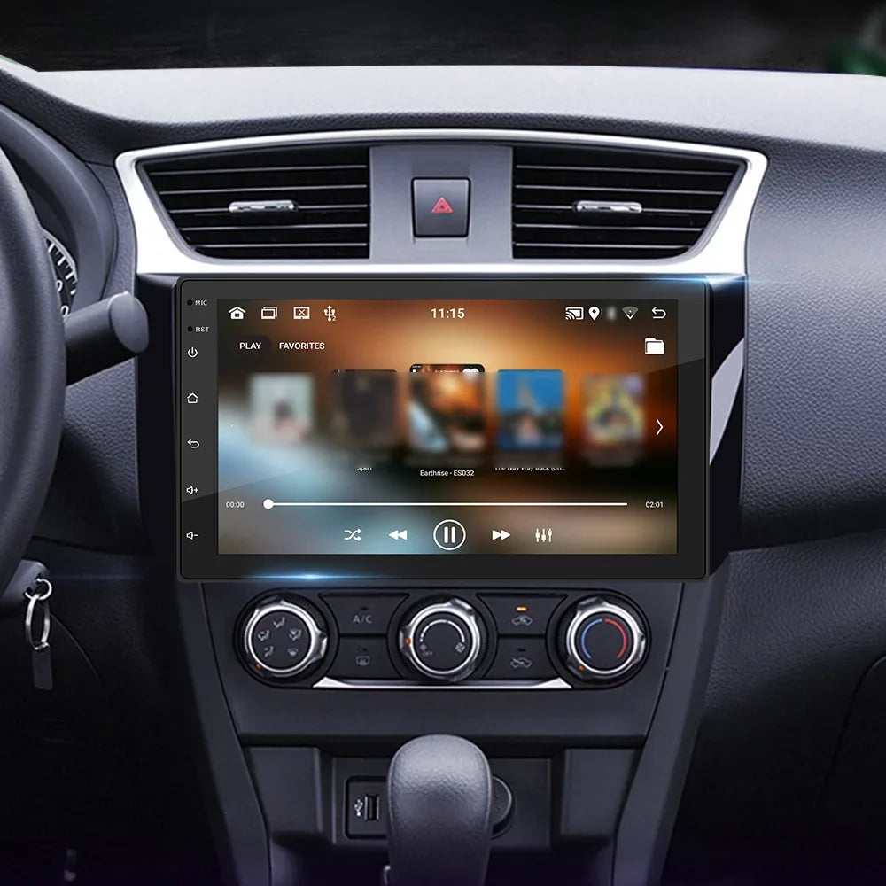 with GPS Din Support Car Control Link/Hands-Free Inch 7 Wheel Shinysix Double Backup Picture/Steering Navigation WIFI/AUX/U-Disk/Phone Radio Android 11 with Touchscreen Stereo Camera Calling/Reverse
