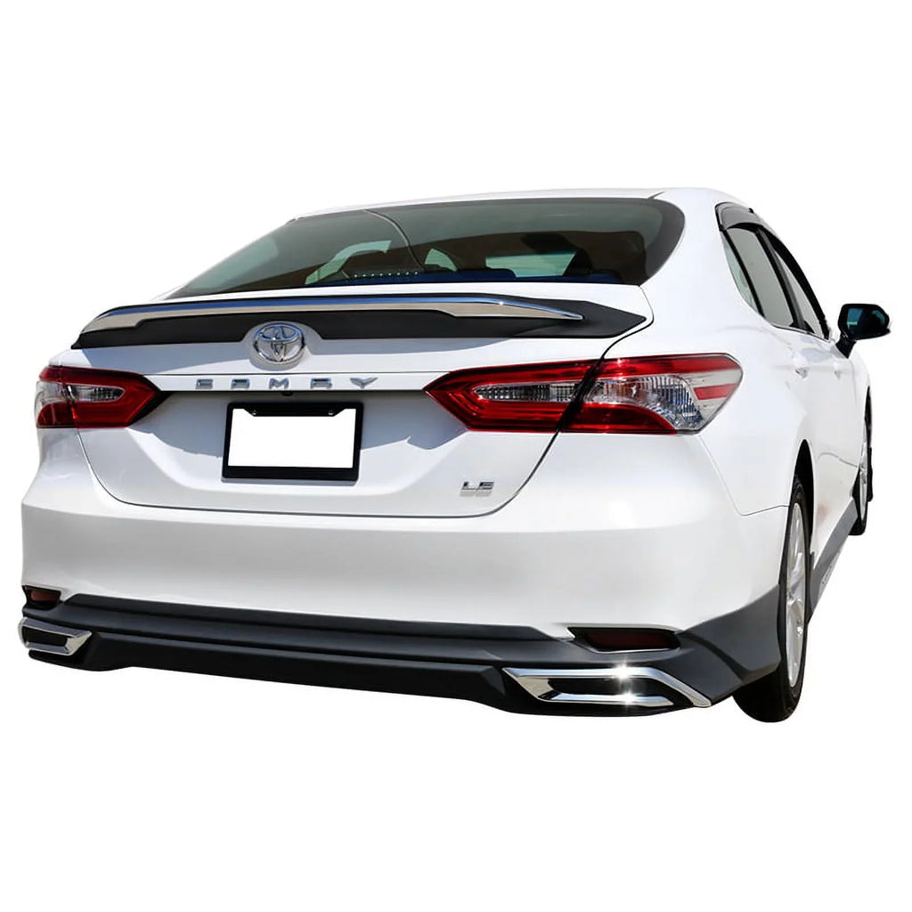 Chrome Trim With with 2021 Wing Compatible Trunk Ikon Camry 18-23 2019 Toyota 2020 Spoiler 2018 MD LE Motorsports Rear design