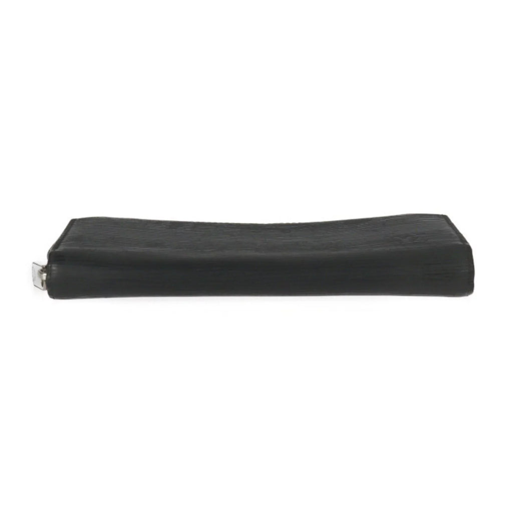 (Good) M61857 Zippy Hardware Pre-Owned Epi Black Zipper Leather Round Silver Long Wallet
