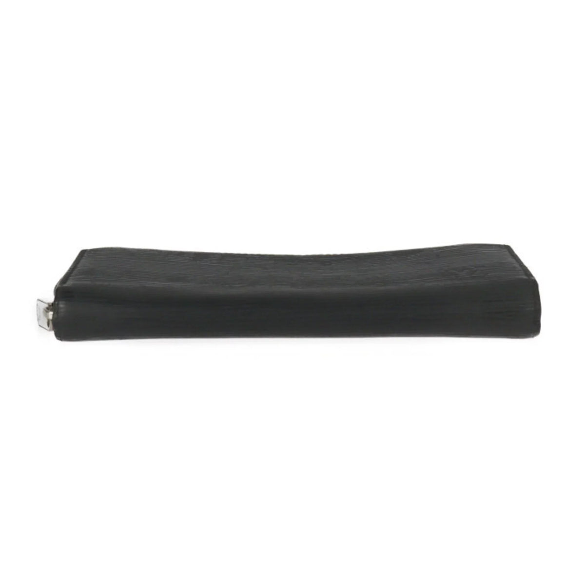 (Good) M61857 Zippy Hardware Pre-Owned Epi Black Zipper Leather Round Silver Long Wallet