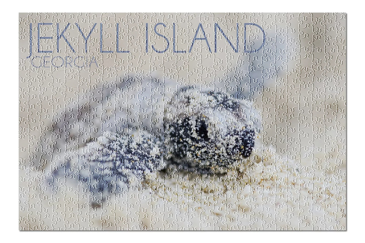 (19x27 in inches, Island, and Georgia, Made Family, Jekyll USA) Piece Hatching Turtle for Premium Adults 500 Jigsaw Puzzle Hawksbill
