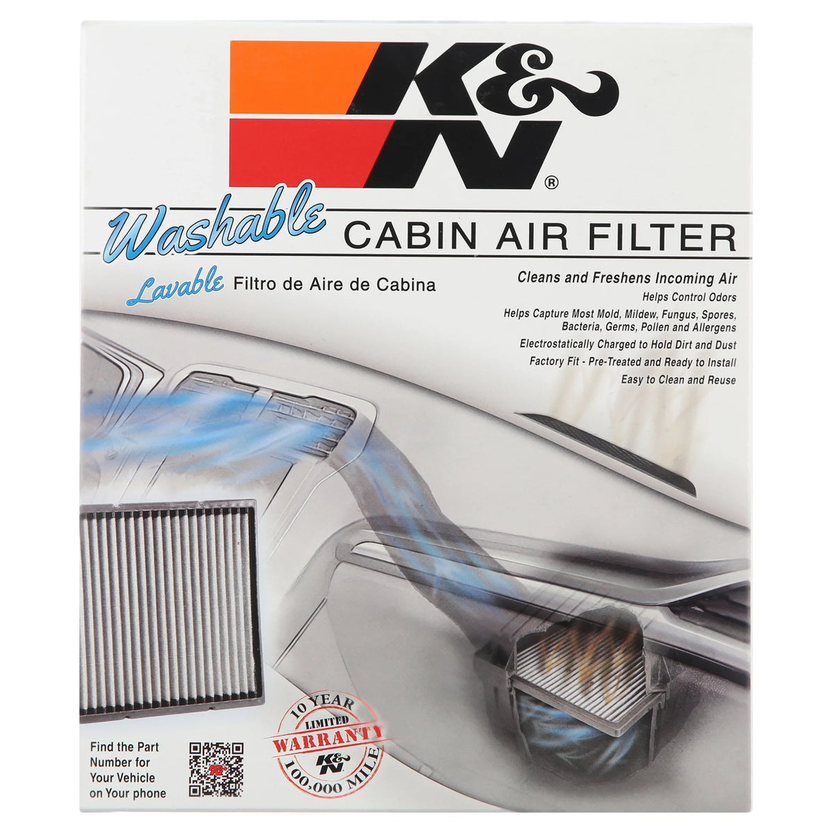 Air & Kia Filter Cabin Cleans Fits 2006-2010 HYUNDAI for VF2010 Air HYUNDAI Reusable Hyundai, your SONATA, select: K&N SANTA and Freshens FE Incoming Washable 2011-2012