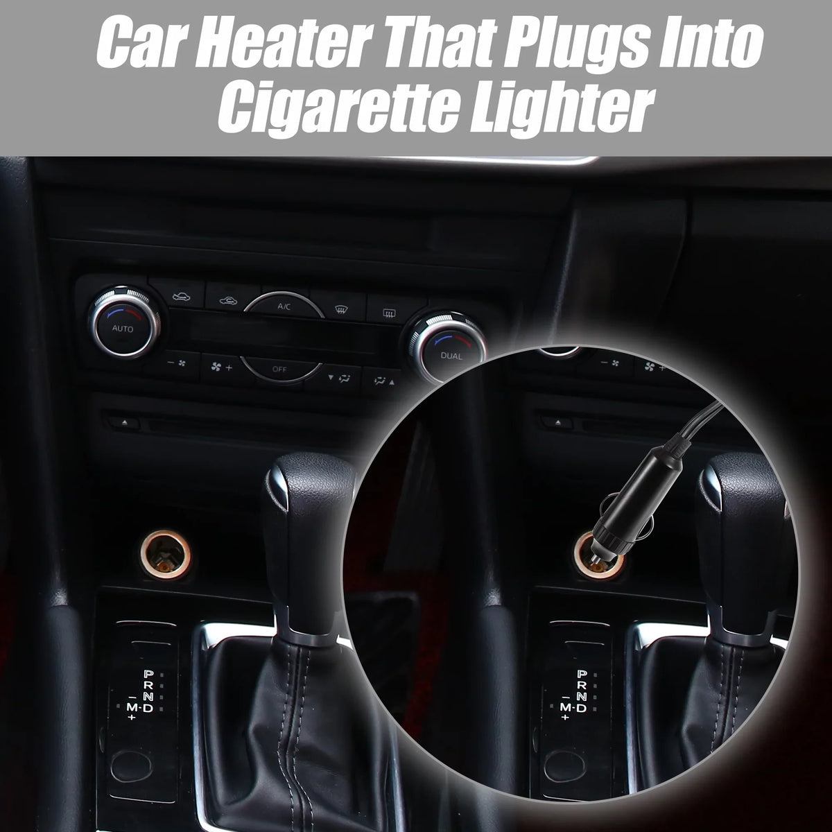 Unique Suction Portable Air 12V Purifying Car Bargains Defogger Defroster Heater 150W Holder with Gray