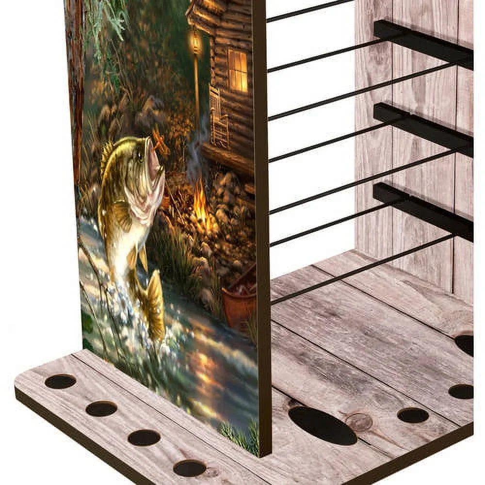 a 4 Rod Creations - Rod Box Storage Racking 14 with Design Capacity Rush Wire Features & Rack System Creek Sleek & Clips Utility Dual Fishing