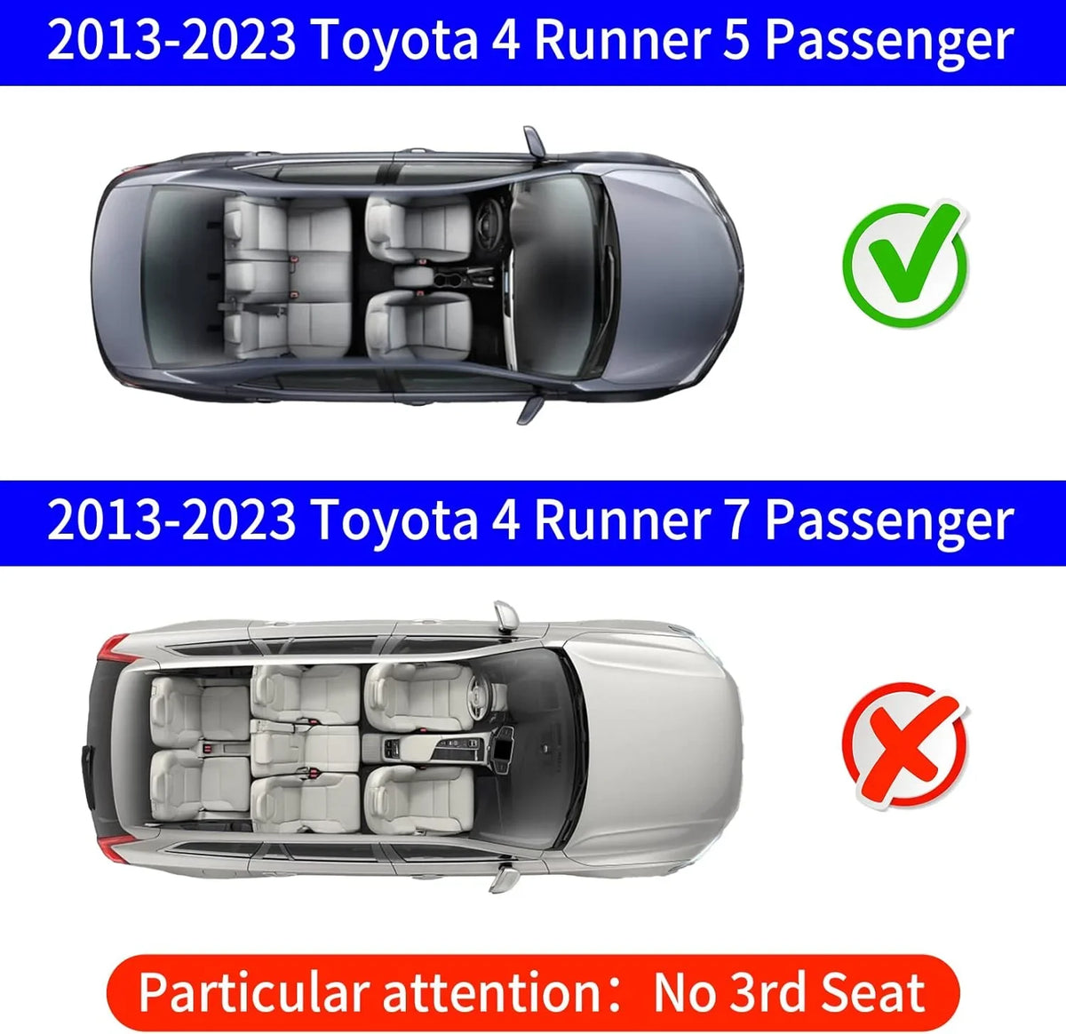 Liner Mat Toyota Accessories Rongtaod Floor Mat Compatible with Trunk + 4 Floor with 2013-2024 Mats Runner Sliding Seats Mats,Fit Cargo Cargo Tray) Trunk 2023 Liner (Trunk 4Runner Mats 5