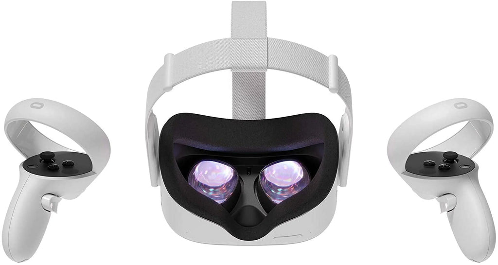 1832x1920 Refresh LCD, VR Touch Oculus Meta Controllers, Quest Rate Audio, Headset, SSD, up Earphone, Stickers 3D Hz 90 Mytrix 256GB Case, to Futuristic 2 Head Strap, All-In-One Purple Carrying Space
