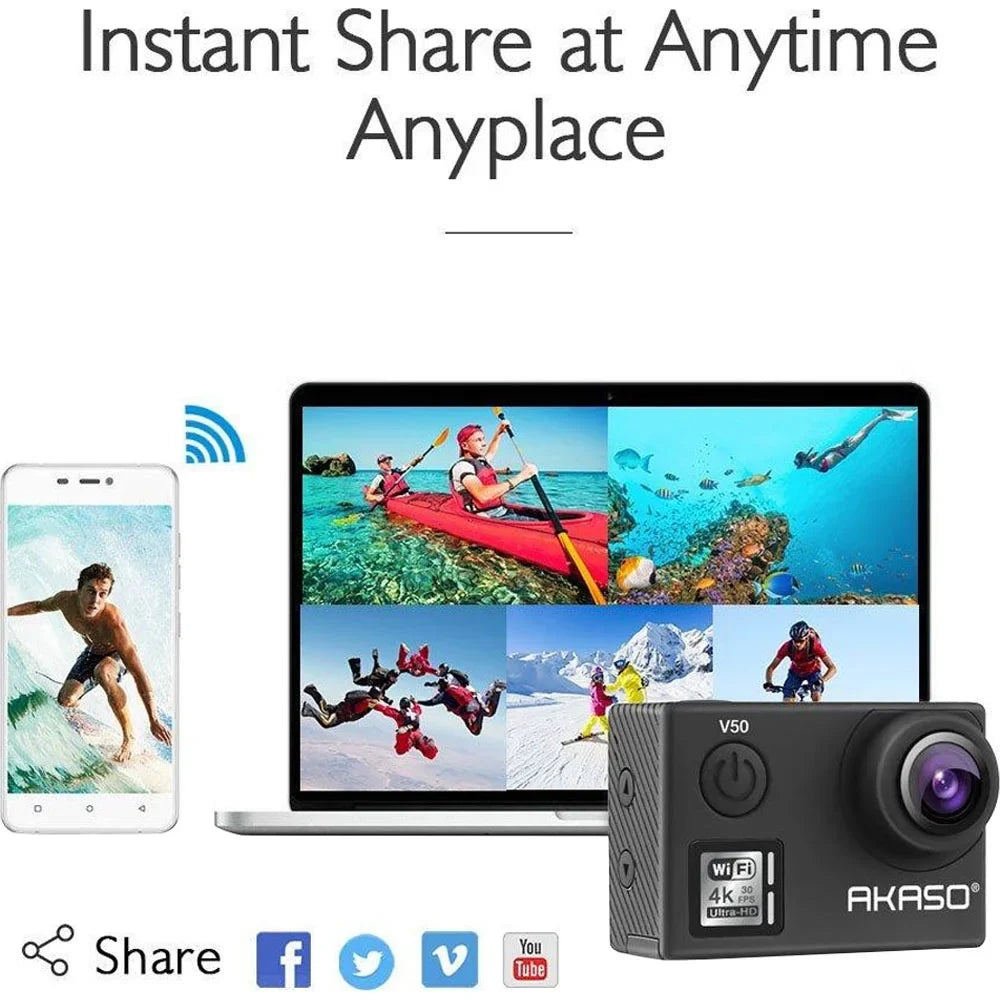 Akaso V50 Action Camera-Native - with (Open 4K/30fps Wi-Fi MP Box) 20