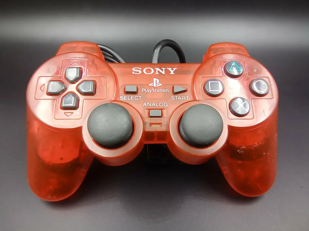 PlayStation Clear 2 Controller Red Used OEM