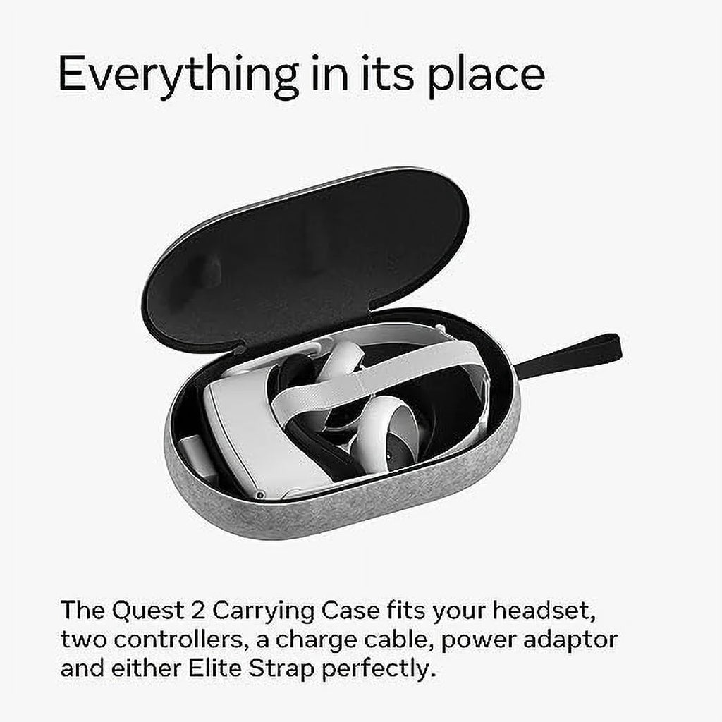 Open - Protection Portable Case Box GREY 301-00369-01 Lightweight VR Carrying 2 Quest