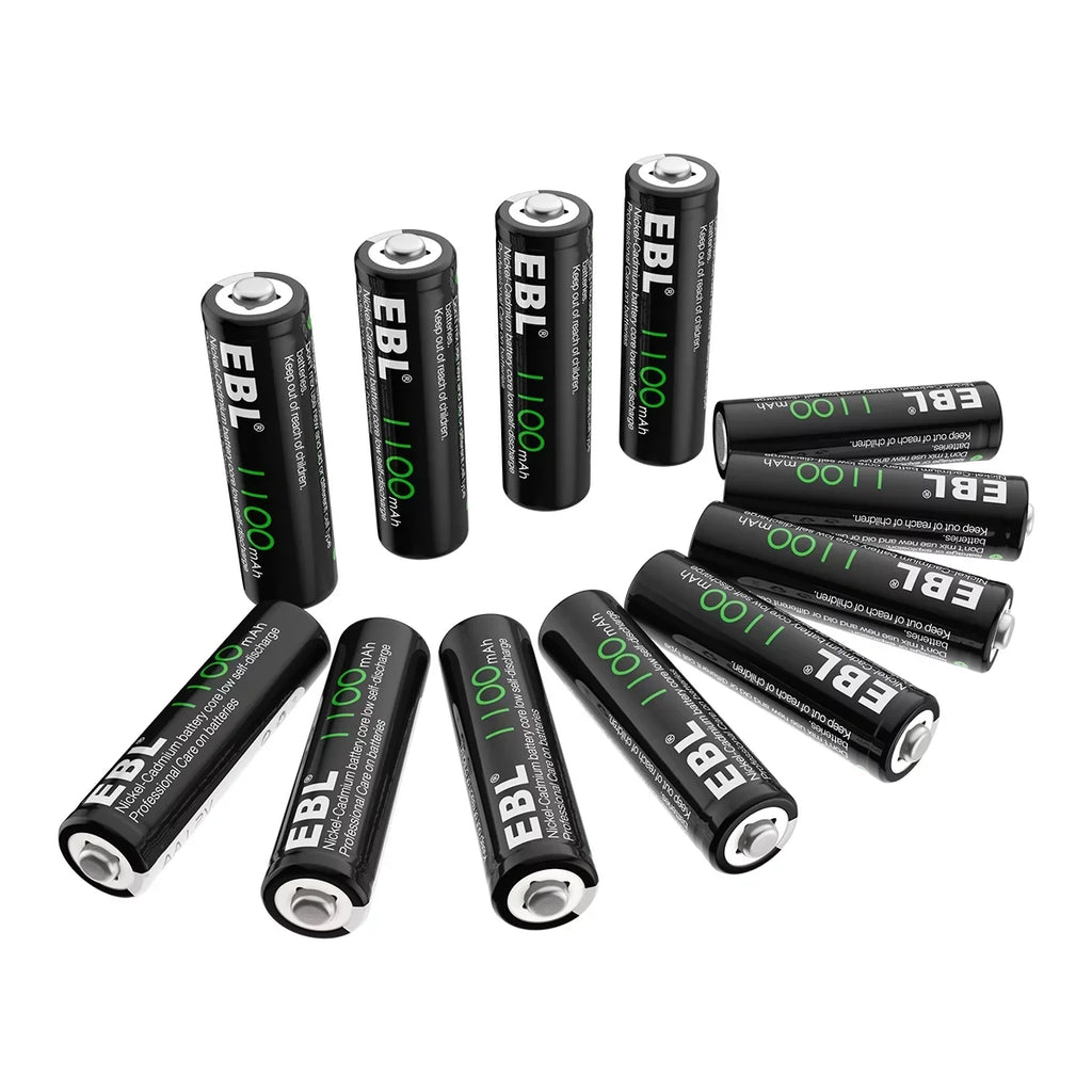 NiCd Rechargeable Lights 1.2V AA Batteries Ni-Cd EBL 1100mAh 160-PCS Solar