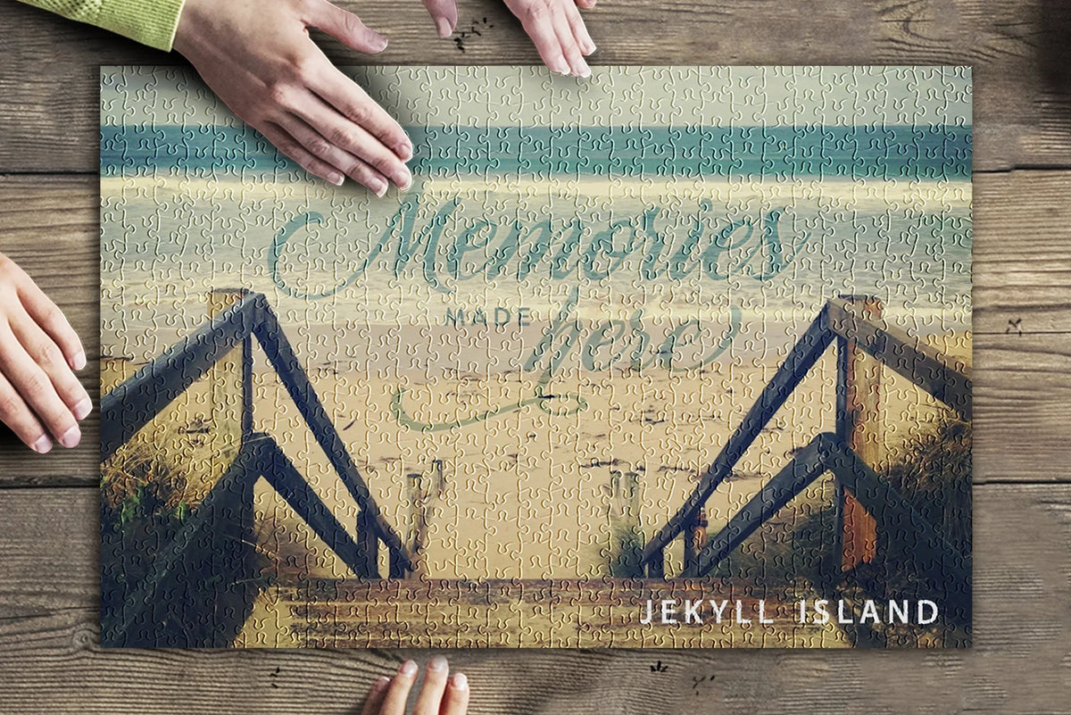 Jigsaw Jekyll Premium I Puzzle You Family, 500 Staircase, Love Adults in Made (19x27 and and Georgia, Sentiment the inches, Back, Sandy Island, Beach Beach for to Piece USA)