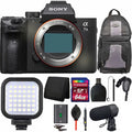 Mirrorless Only Alpha a7 Body Accessory 64GB III LED Camera Kit 24MP with + Digital Light