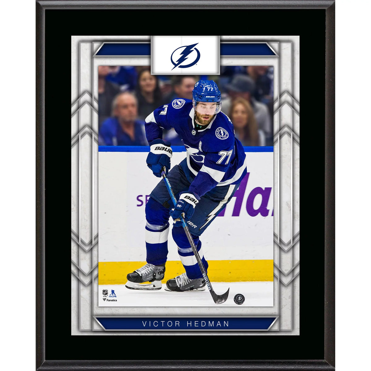 Hedman x Tampa Bay Player 10.5" Victor Lightning Sublimated 13" Plaque