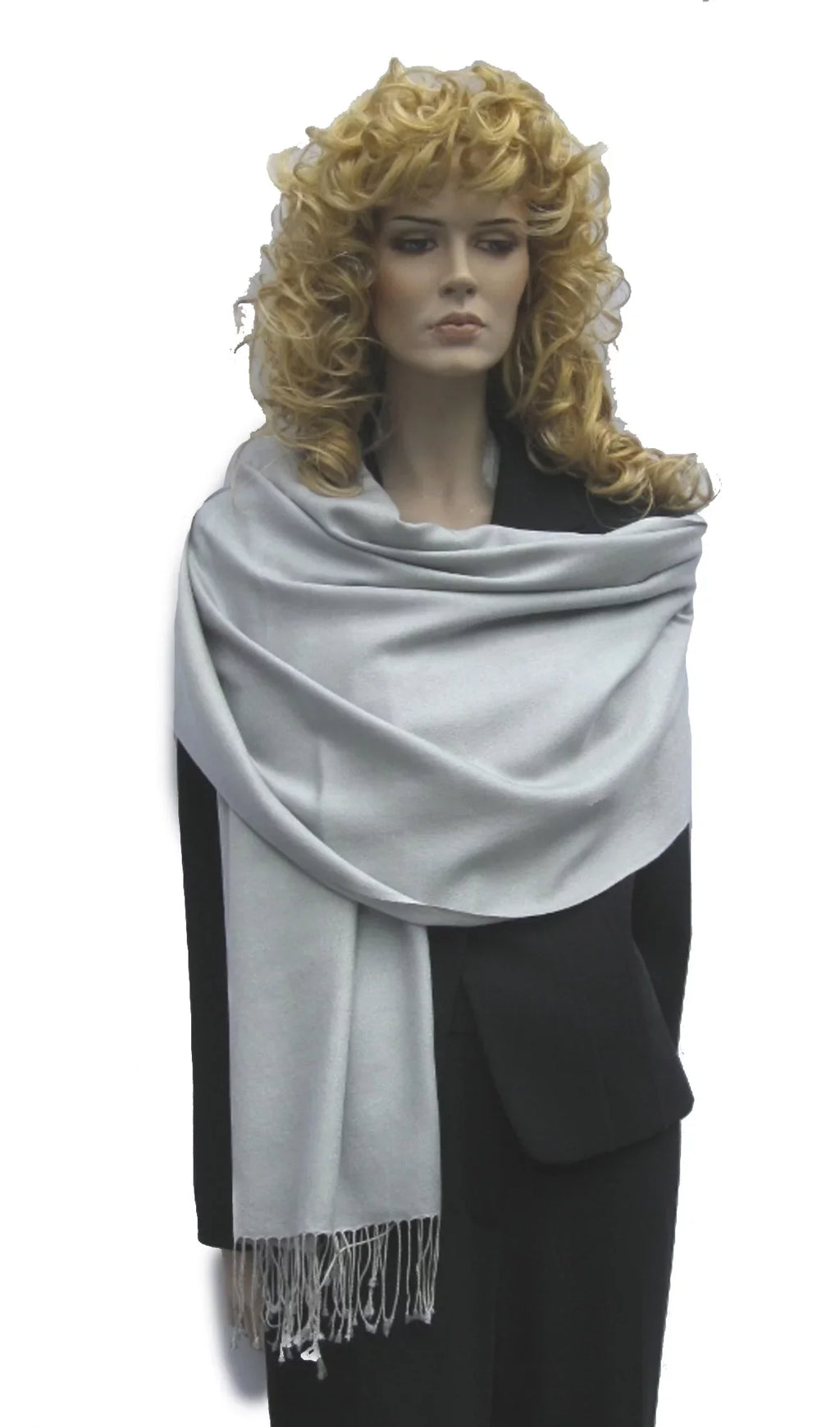 Scarf/Scarves/Shawl/Shawls/Stole/Wrap/Pashmina (Silver Shawl/Cashmere/Cashmere Scarf/Pashmina Scarf/Wool/Silk Grey)