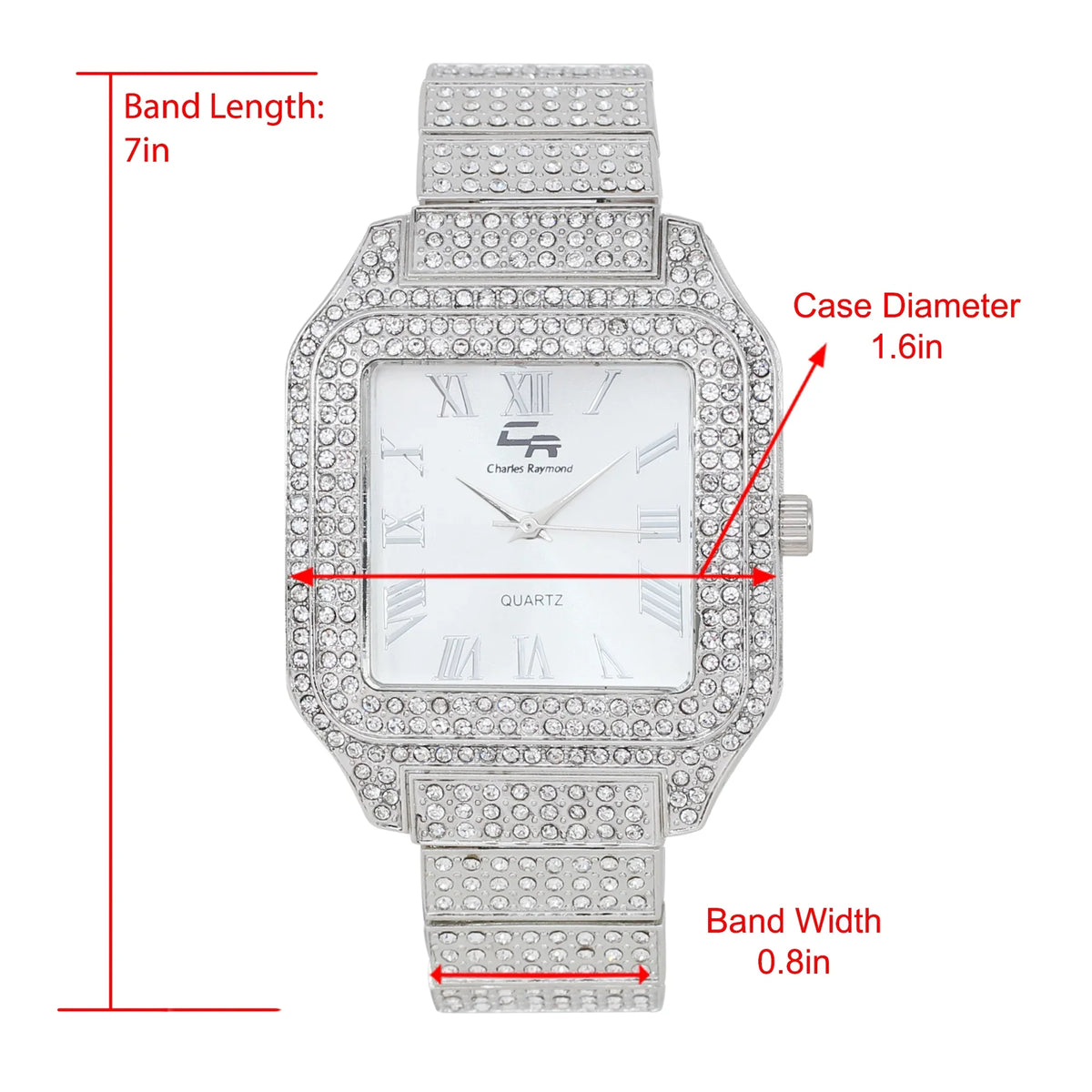 Timeless Testament blinged-Out a Classic-SLV) True Iced (L0513LA Watch, Diamonds Out and Luxury Women's Crystal to Glamour Beauty
