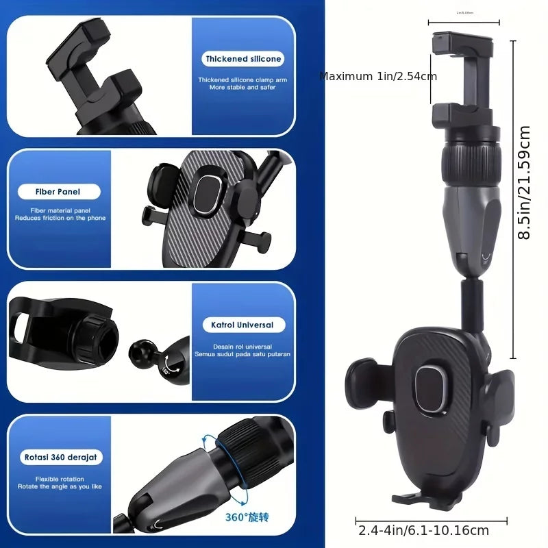 Phone Mount and Cars Windshield Duty - for 360-Degree All Car - - Zero with Dash Compatible Phone Holder Heavy Smart Rotative Phones Non-Shaking, Noise Mount