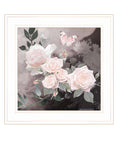 Bluebird Barn, "Noir 1" Print, Frame to Framed Hang White Roses by Ready