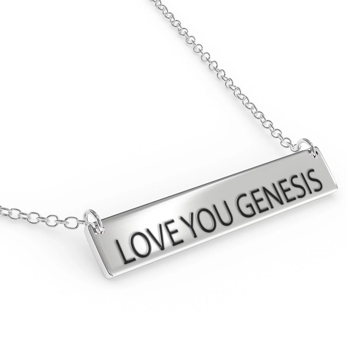 Bar Necklace Love Sliver Women's You Genesis Pendant Sterling