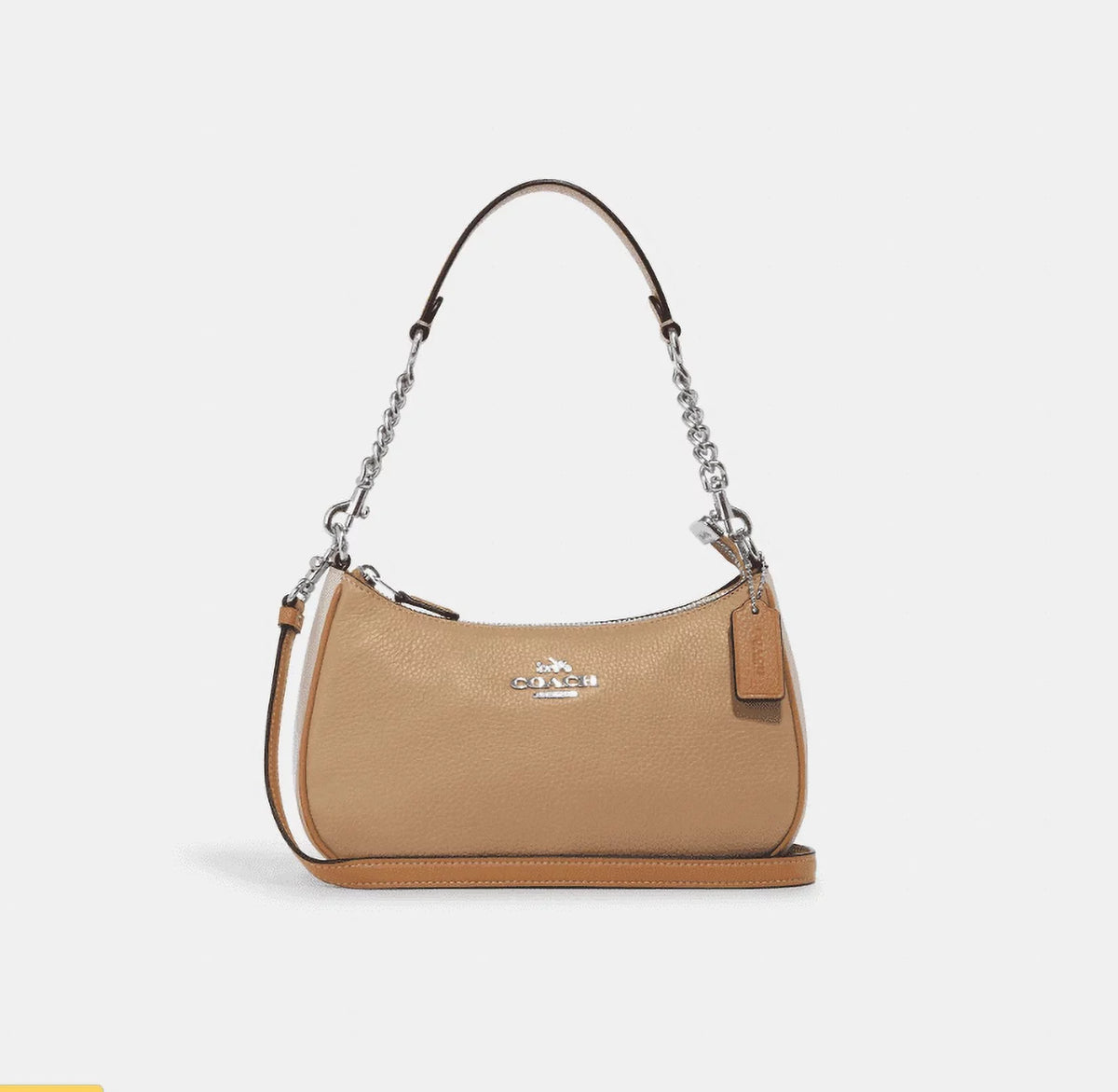 Beige Sandy Shoulder Multi IN Colorblock Bag Teri Coach Silver In CA173