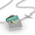 Locket Necklace Pennsylvania Resort Ski in silver Envelope Camelback - Resort a Neonblond Ski