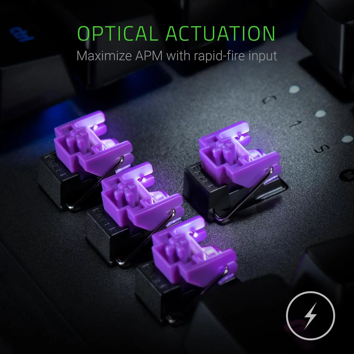 On-Board Switch Opto-Mechanical Memory Light Cloud Razer & Gaming to up - - - Durability Keyboard Storage Hybrid and of Huntsman 100 Million Keystrokes Clicky