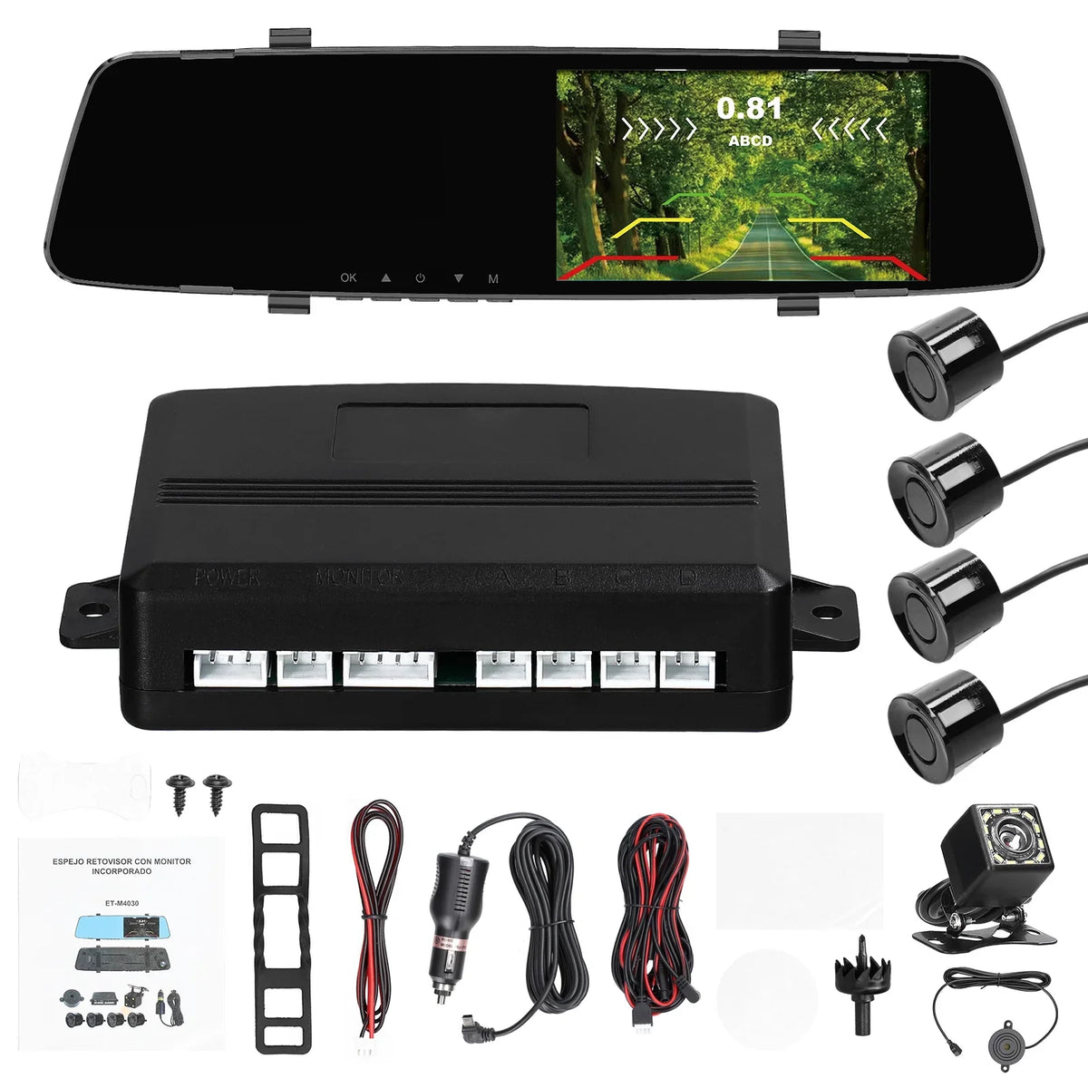 1080P Dash Camera,4.3 Dash 4 Rear Shinysix DVR Dual Radars Camera Camera Screen Rear Dual Dual Reverse Dash Radars Radars Reverse Reco Inch Support Inch Camera 4.3 4.3 Inch Rear Camera Screen