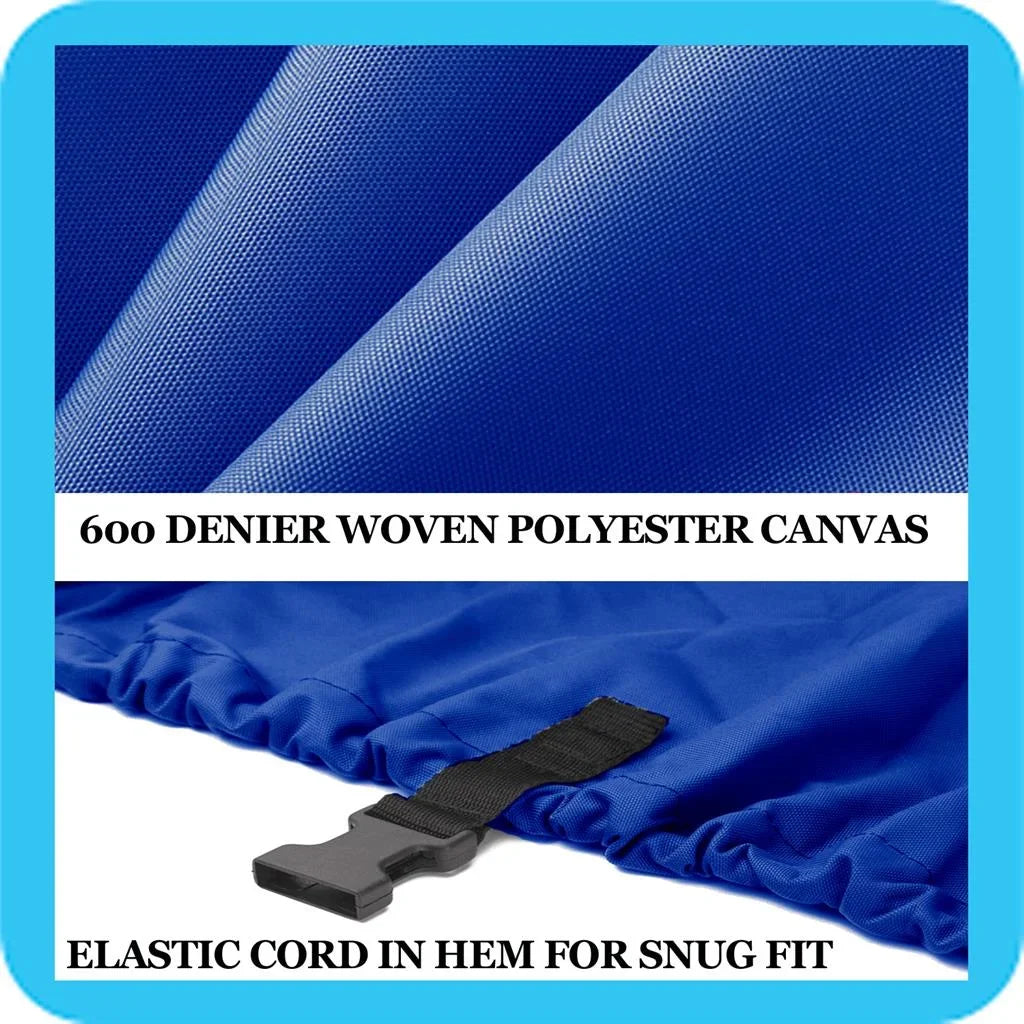 Aluminum up for BLUE, 90" grade Bass Length, Tri-Hull Bowrider Beam Compatible to and width V-Hull and Boat COVER 16'-17' BOAT GREAT