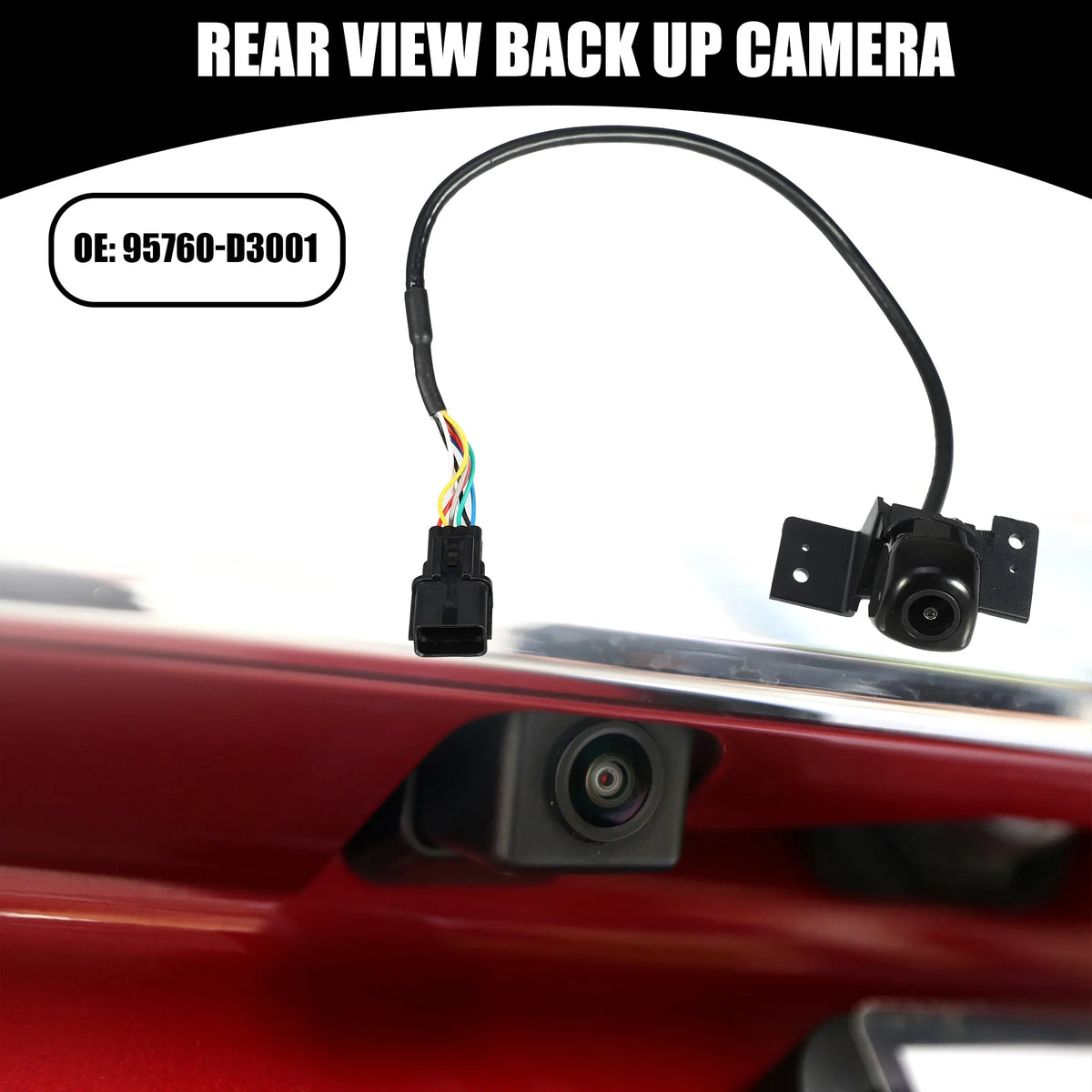 for Plastic Hyundai Car Rear Camera Black View Tucson No.95760-D3001 Up Back 2016-2018