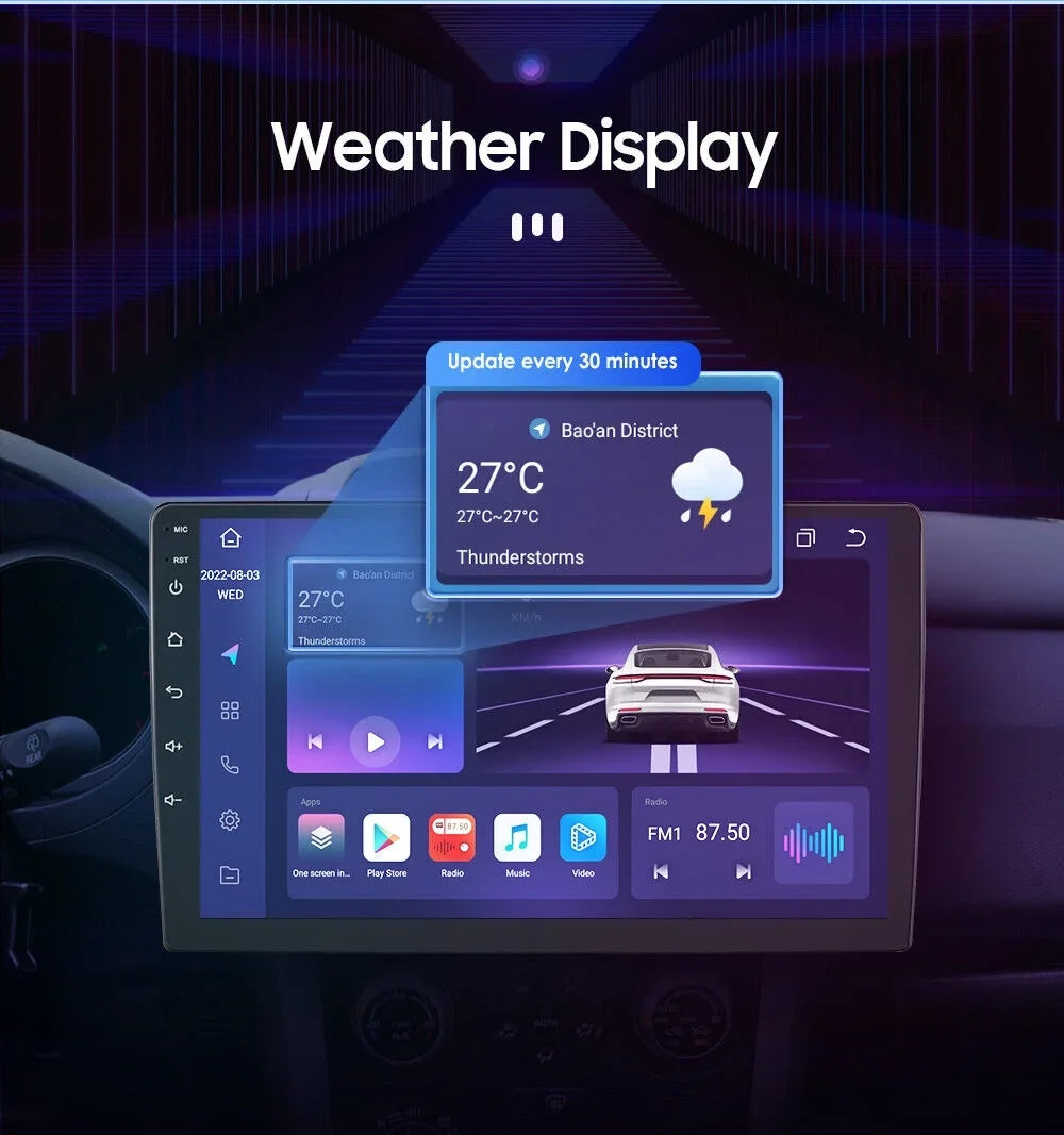 IPS climate FM 9inch Toyota 1280*720 Octa Android GPS NAVI Radio Car 4+32GB Carplay Fit Core 2005-2015 Stereo DSP AM Tacoma