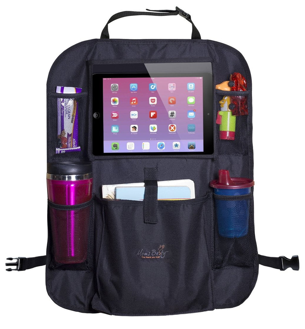 Car for for - Back Seat Screen Android Auto and Multipurpose Besty Kids Toddlers Mat, Protector, & Seat Kick Use Tablet Touch Holder Organizer Tablets Back Organizer as - iOS Car Mom's