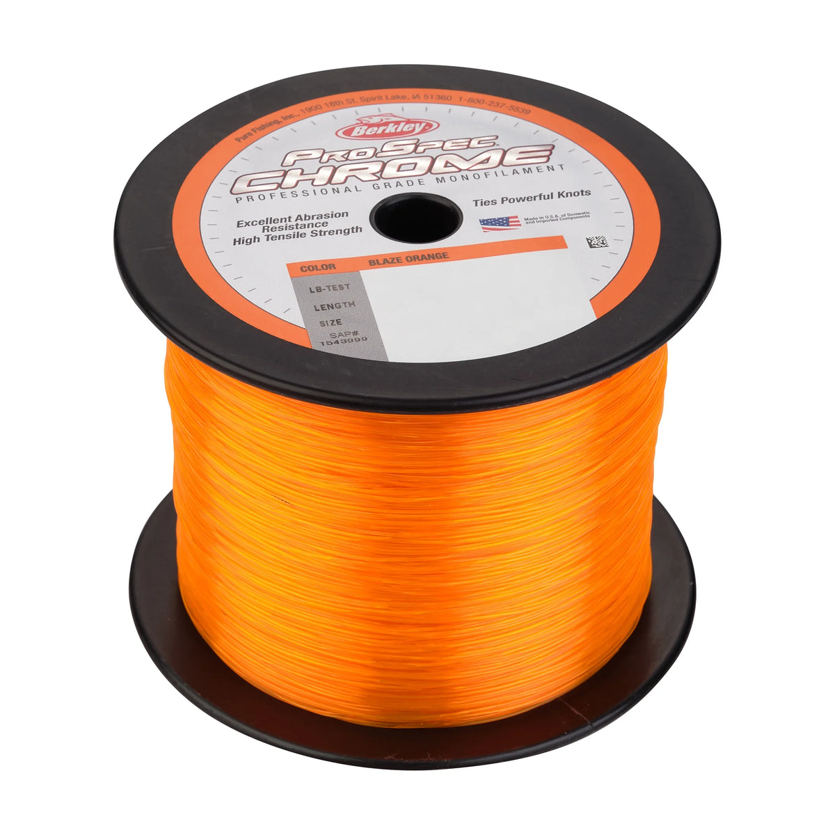 Chrome, Blaze Fishing 16lb ProSpec Line 7.2kg Orange, Berkley