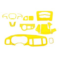 Console Panel Cover Center Trim 17x Yellow Dash Teledu Set Kit