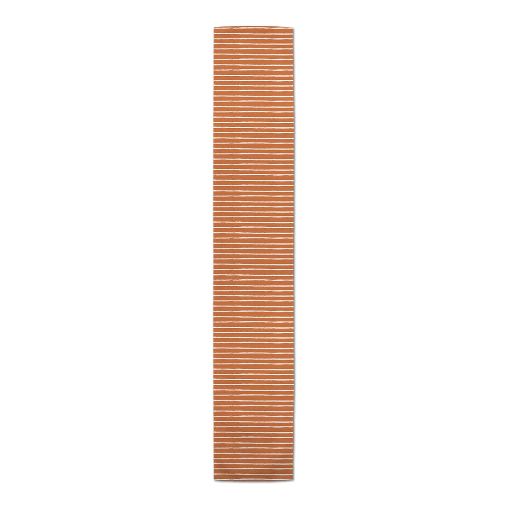 Twill Sketch 16x90 Runner Creative Products Stripes Table Orange Poly