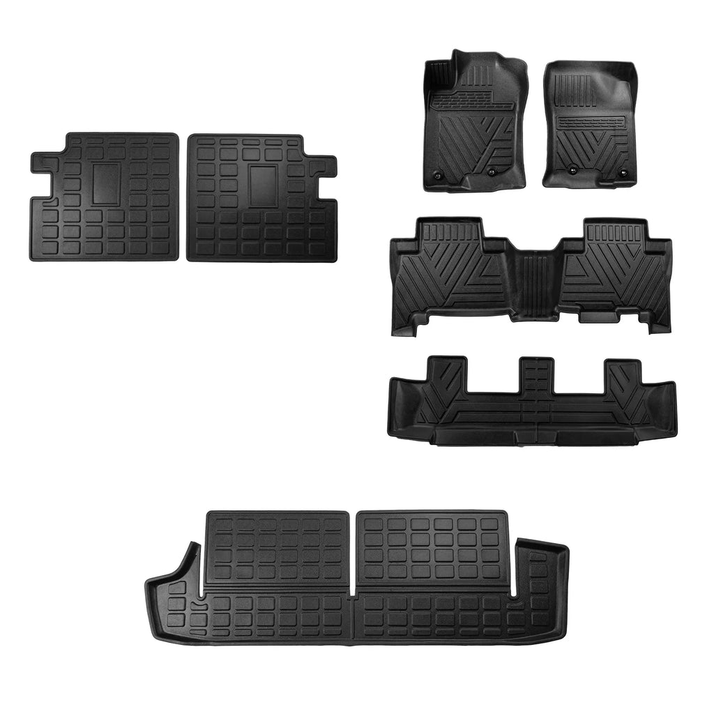 Fit 2013-2023 Row (3rd 4Runner Seats Toyota Cargo Backrest Liner 7 Mats) Mats+Trunk Mat Mat+Floor Trunk