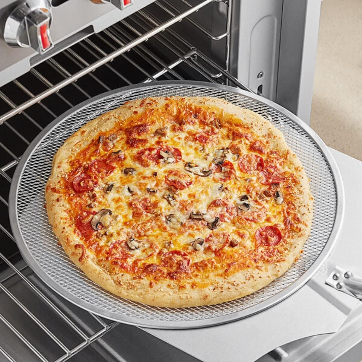 Tray Aluminum Kitchen Screen Pizza Home Baking Seamless Pizzeria Rim- & Pizza Tray Round Bakeware Restaurants Pizza of Baking 2 Round TrueCraftware- 18” Screen Pan Set for