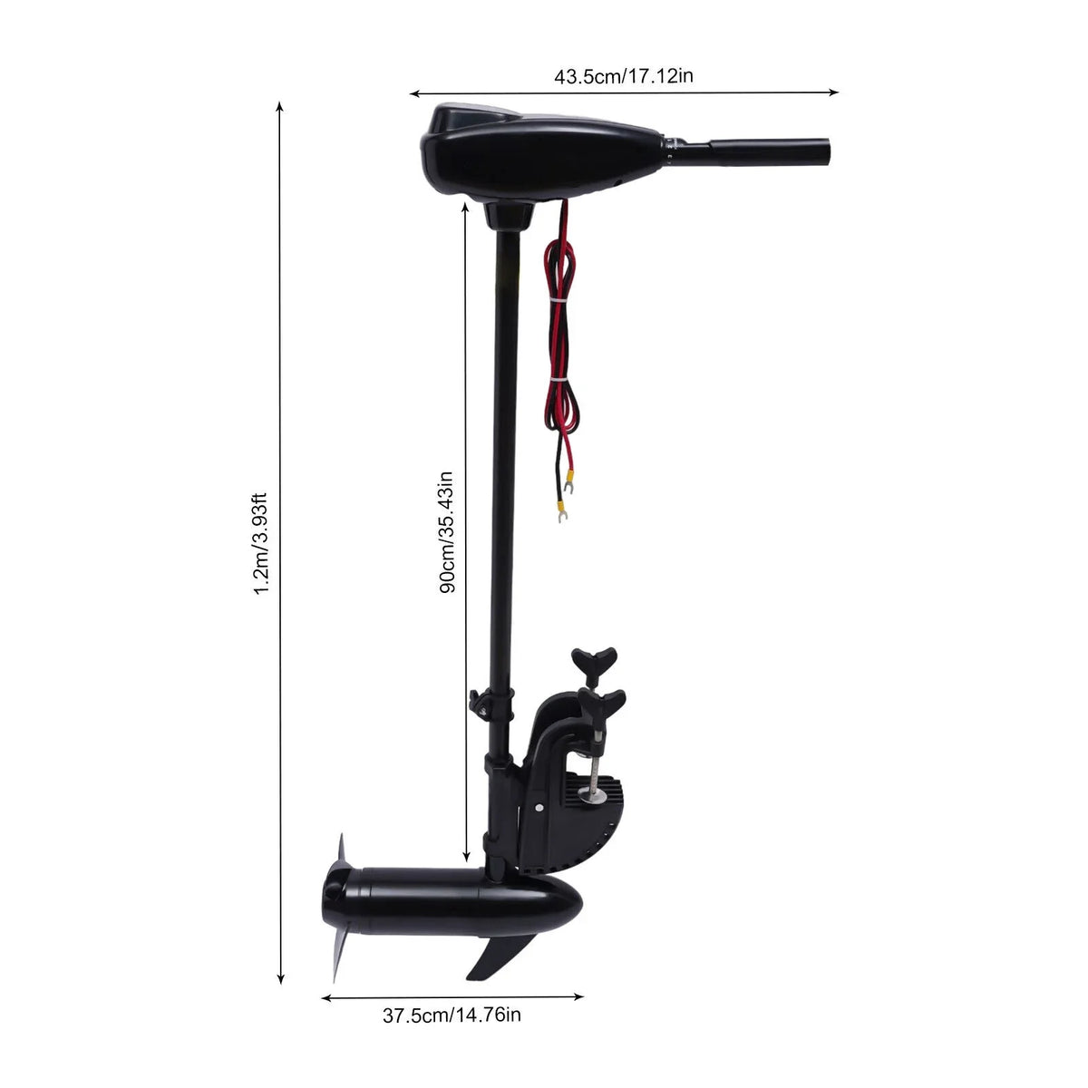 Electric 12V Motor Motor Boat Fishing Outboard 80Lbs Engine 1.2HpThrust Trolling