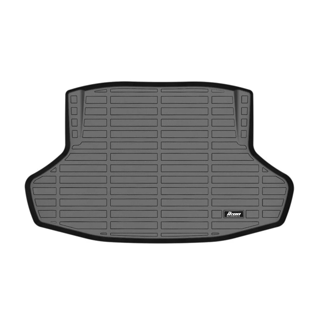 Front Honda Floor Cover 2nd Floor 3D Mats + Ikon Waterproof 2022-2024 Trunk Motorsports with Accessories Set Interior Row Storage climate Civic Compatible Full Anti-Slip All & Black Mat, TPE Liners