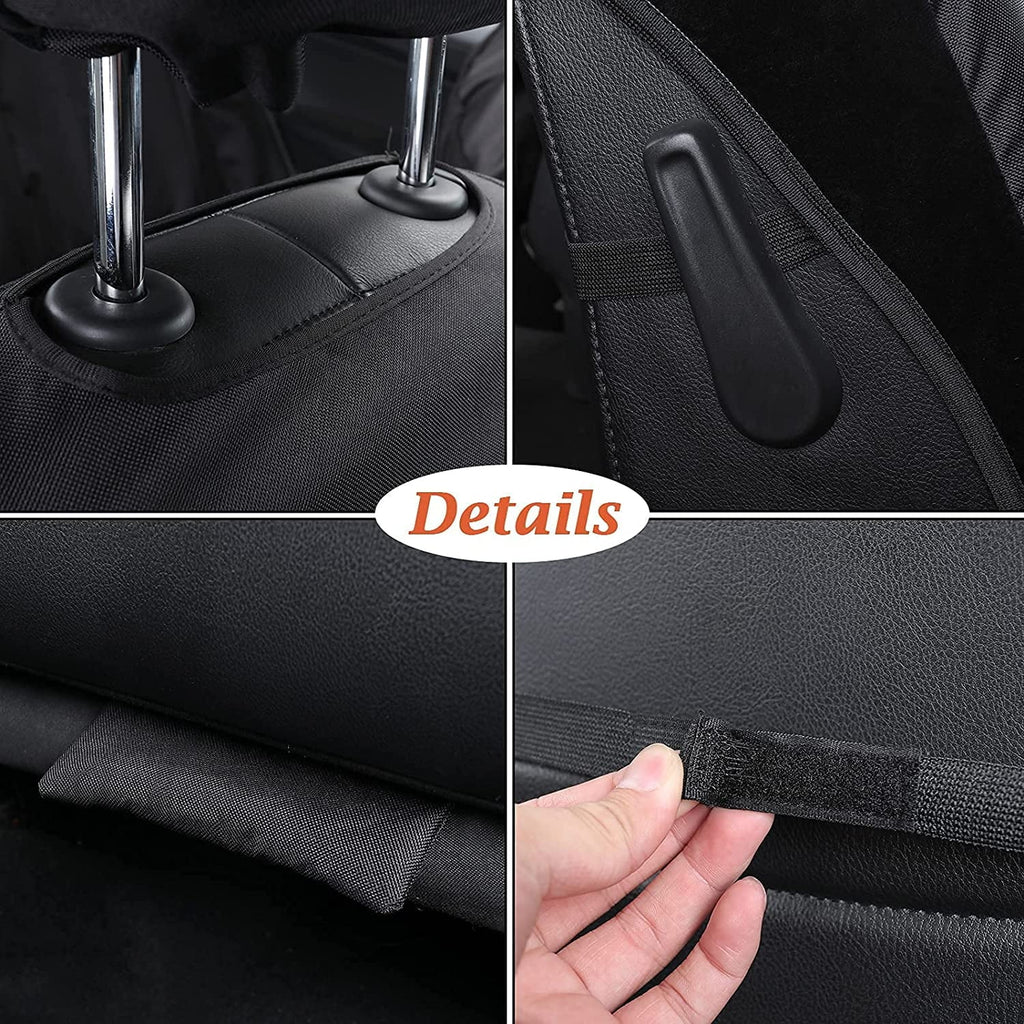 Sedans, Seat Cars, and Most Covers Black Auto Front 2PCS Trucks Fit Waterproof for Covers Oxford Universal Vans, Seat Coverado Protectors, SUVs, for Seat