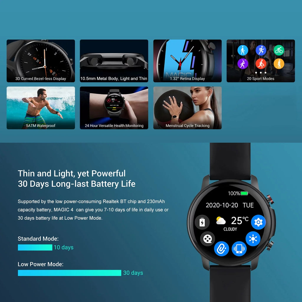 Retina With Endurance Compatible Android Ios 20 Android 1.32'' Compatible Waterproof Resolution Smart Resolution - 5atm 10-day Bracelet,Compatible Display Waterproof Modes With 5atm