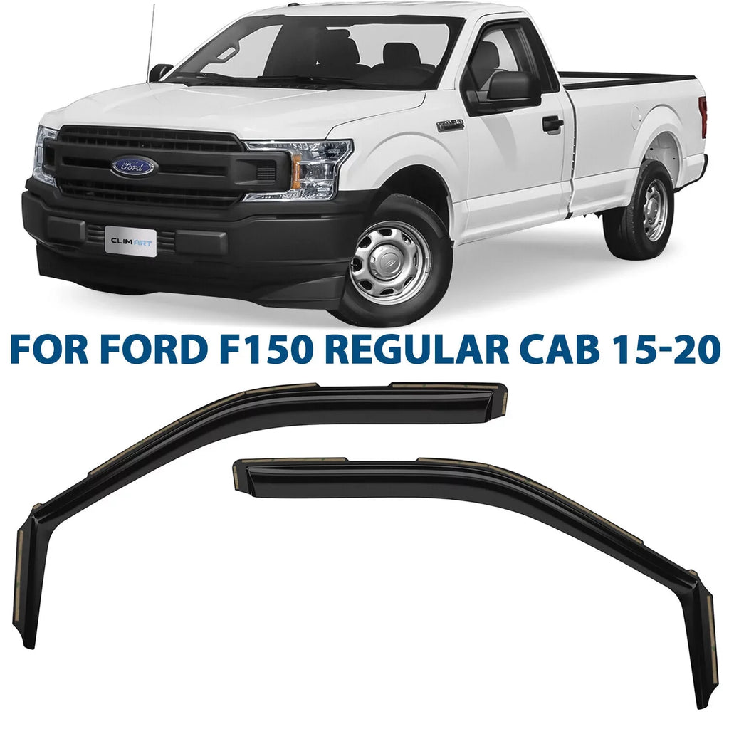 Incredibly Original Dark Rain 2 Truck Deflectors, Vent Accessories, Regular Cab, for 315008LP pcs- Durable Window in-Channel F150 Vent CLIM Guards ART 2015-2020 Visors, Deflector, Smoke Window