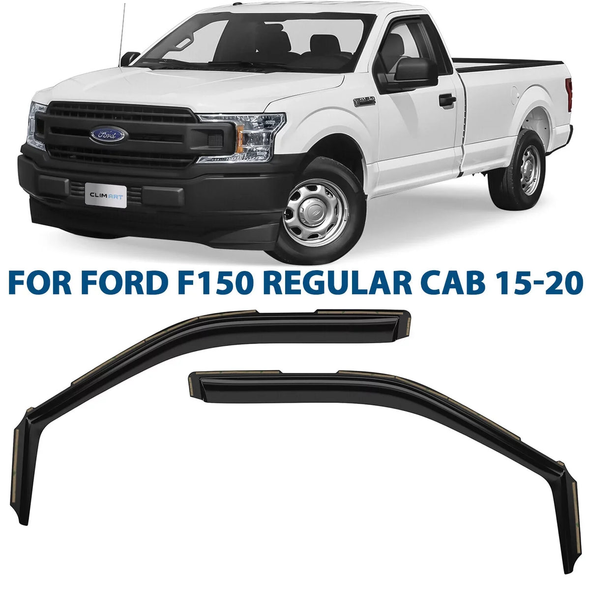 Incredibly Original Dark Rain 2 Truck Deflectors, Vent Accessories, Regular Cab, for 315008LP pcs- Durable Window in-Channel F150 Vent CLIM Guards ART 2015-2020 Visors, Deflector, Smoke Window