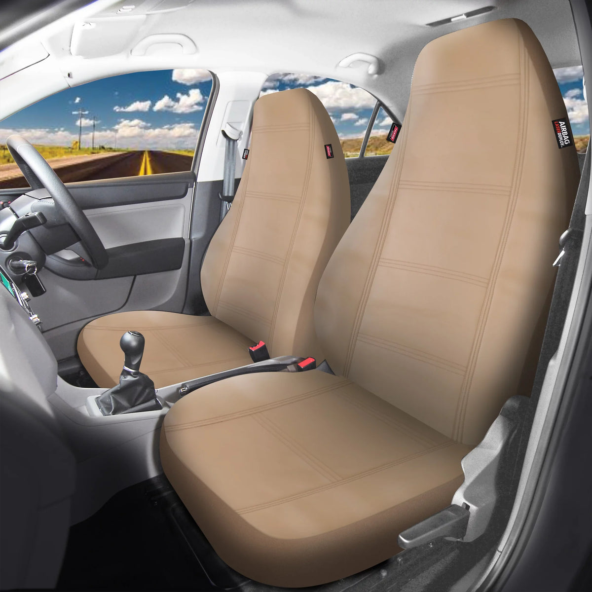 Covers Vegan 2 Seat Car Prestige Piece Genuine Leather Dickies Front 806514 Beige,