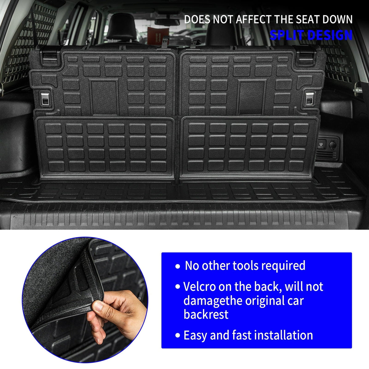 Fit 2013-2023 Row (3rd 4Runner Seats Toyota Cargo Backrest Liner 7 Mats) Mats+Trunk Mat Mat+Floor Trunk