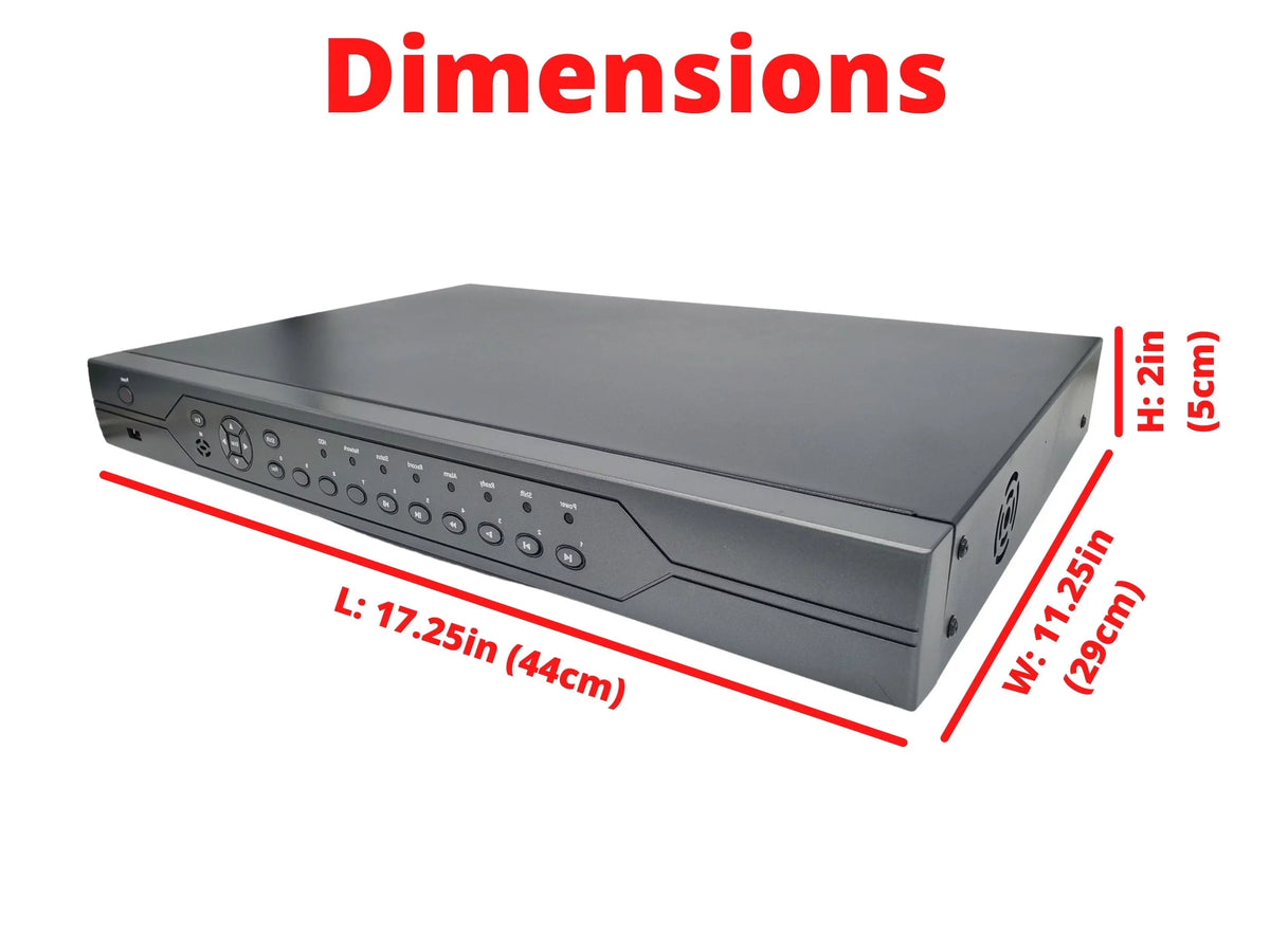 Surveillance Easy 32 for Camera Recording Recorder HD DVR Hard for Evertech Remote Drive with Video Access H.265 4TB Security Channel