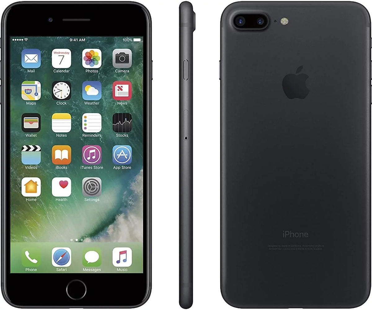 Fair) Plus Smartphone 7 Matte 5.5" Pre-Owned iPhone GSM (Refurbished: (AT&T/T-Mobile Unlocked A1784 256GB Compatible) Black