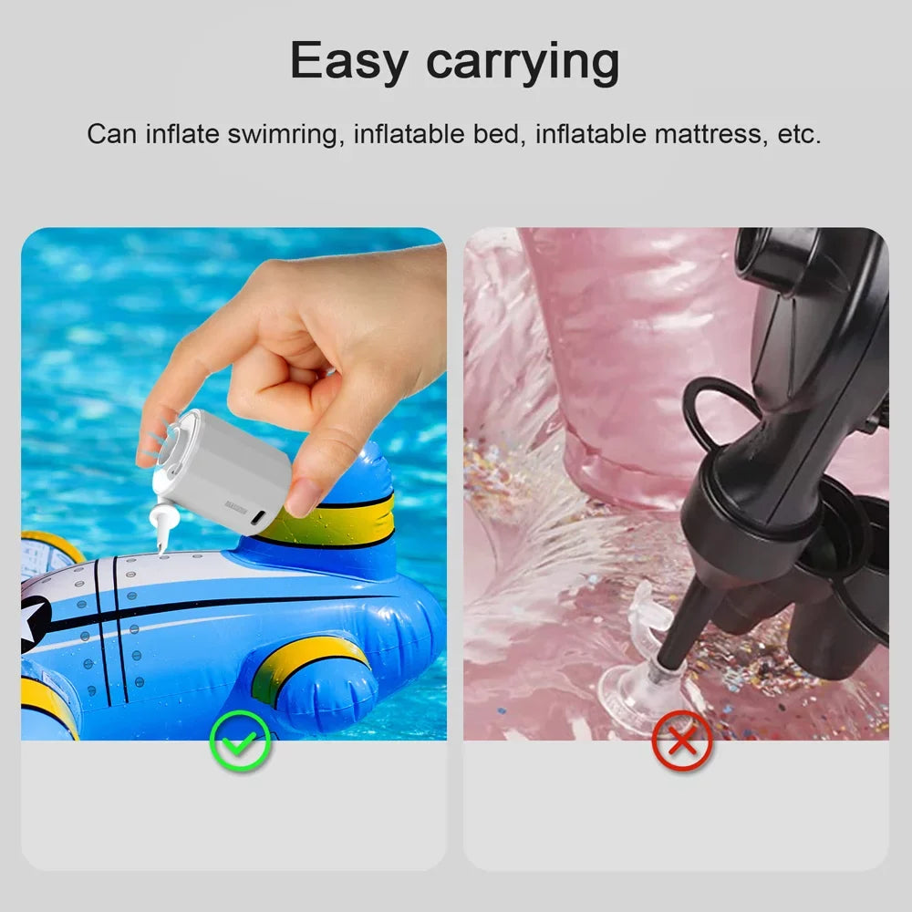 Vacuum Tent Inflatable Camping Cordless Pump Portable and Electric Vacuum Inflator Light Inflator Lamp Multifunctional Pump Mattress