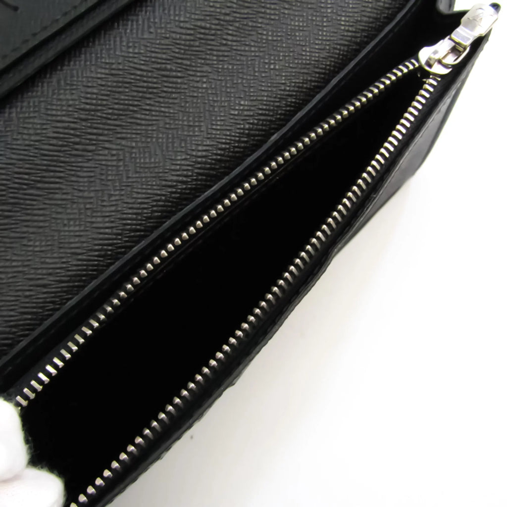 Portefeuille (Good) M60622 (bi-fold) Epi Brazza Men's Leather Pre-Owned Wallet Noir Epi Long
